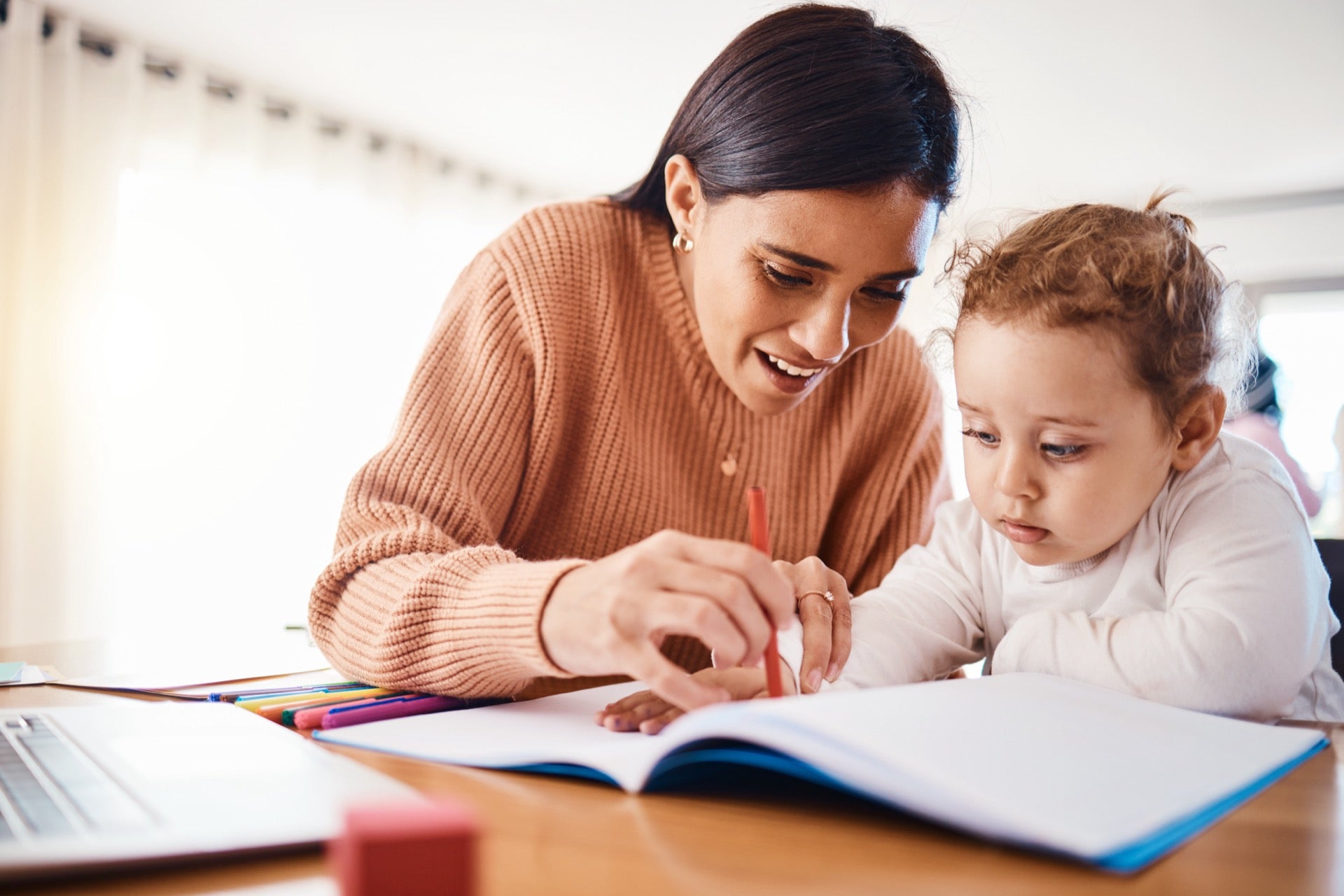 Homeschool Mom with Child