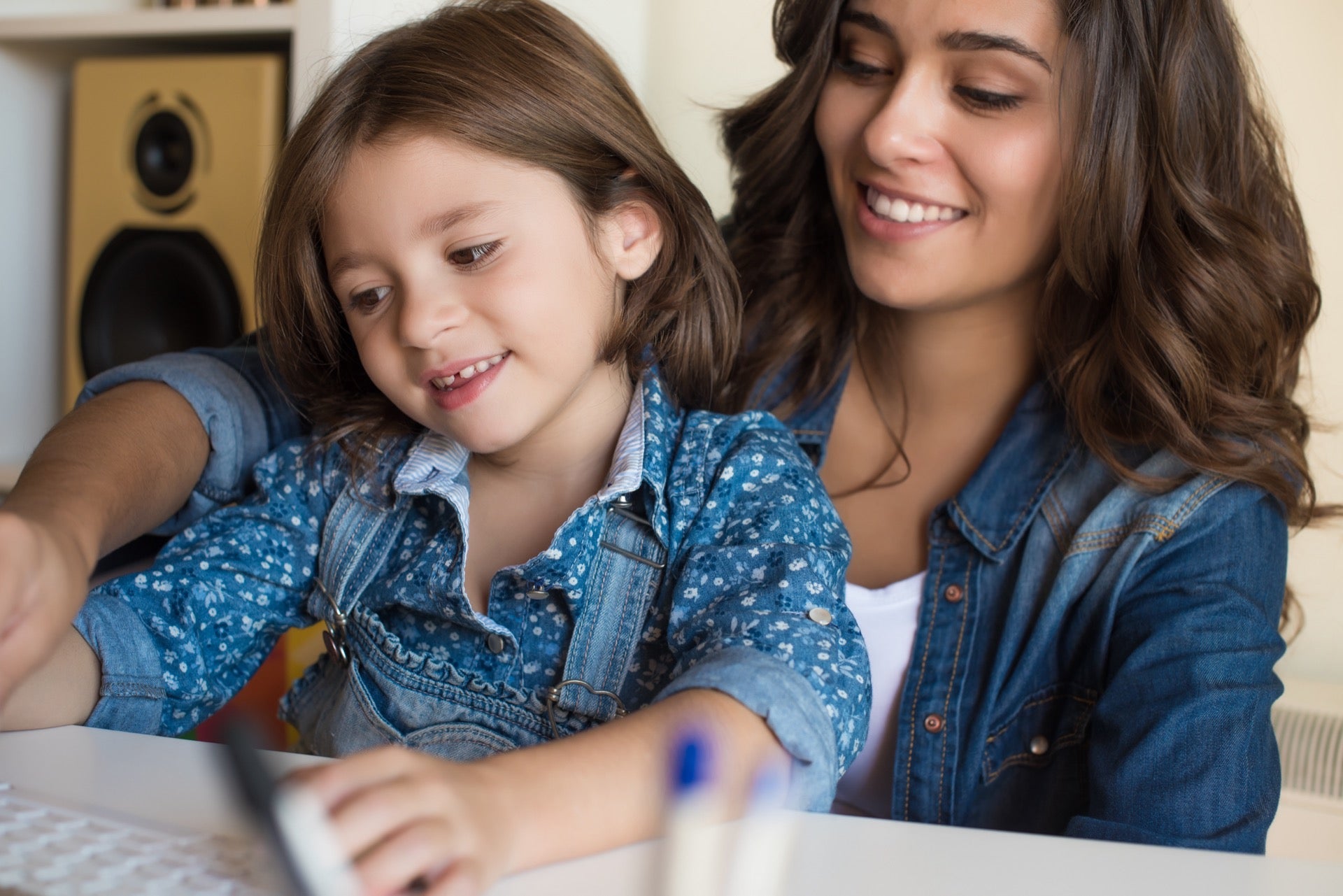 Homeschooling Mom and Daughter
