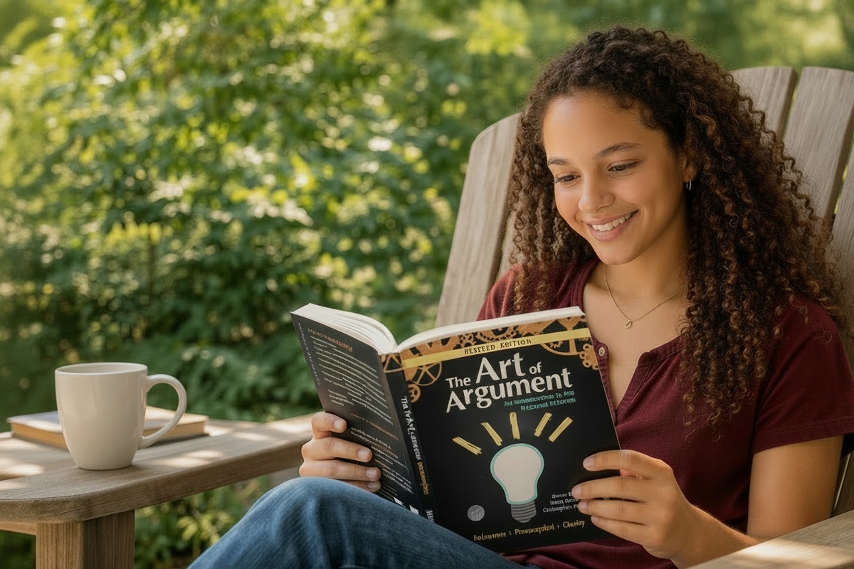 Student reading The Art of Argument