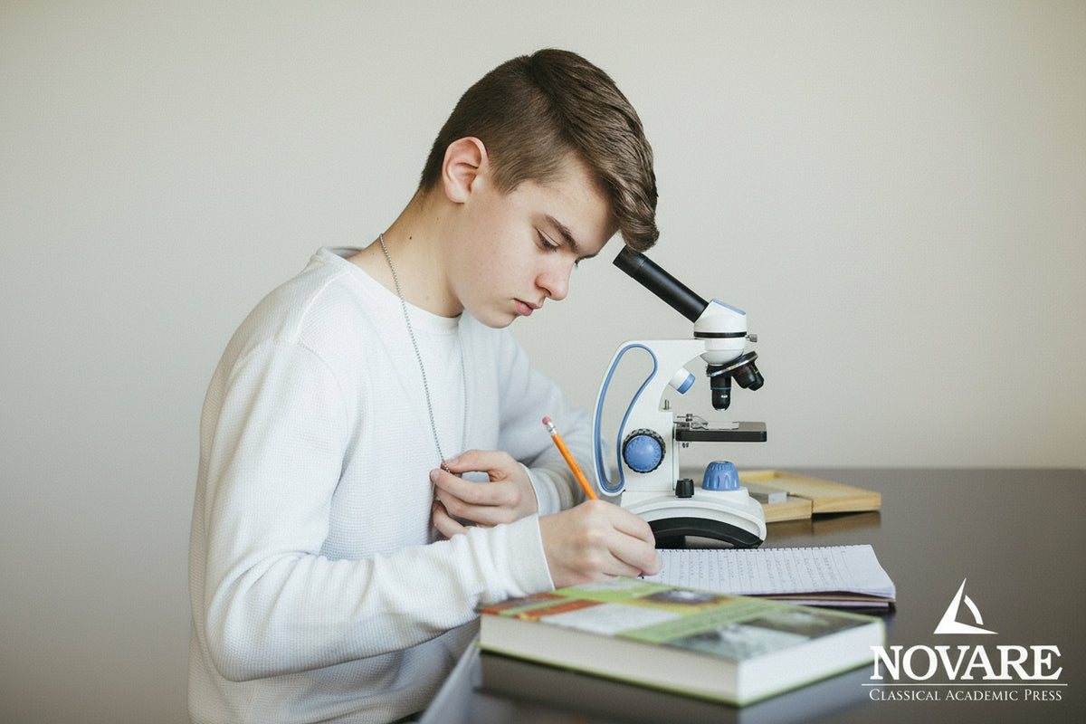 Student working through a Novare science lesson