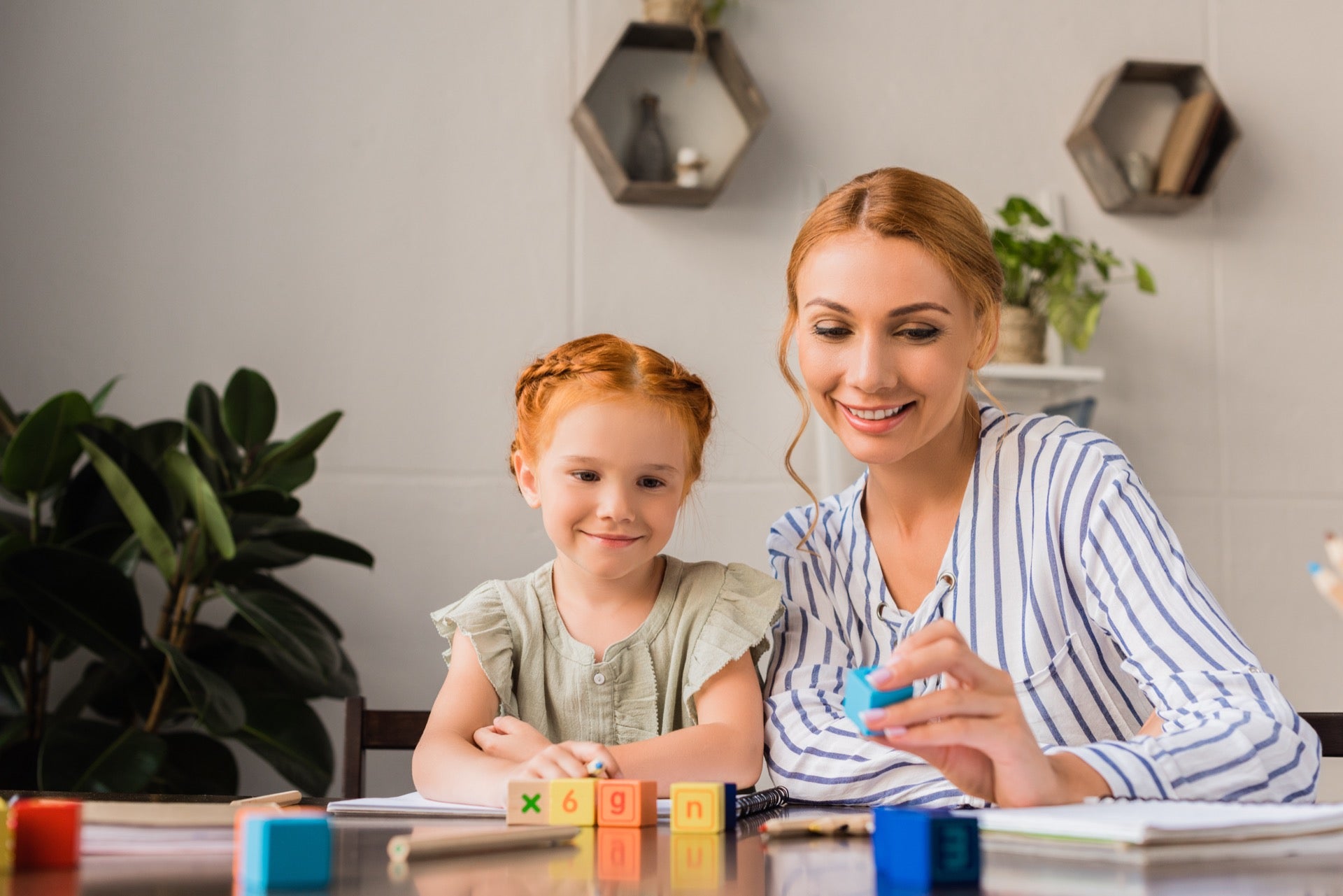 Classical Homeschool Mom with Daughter