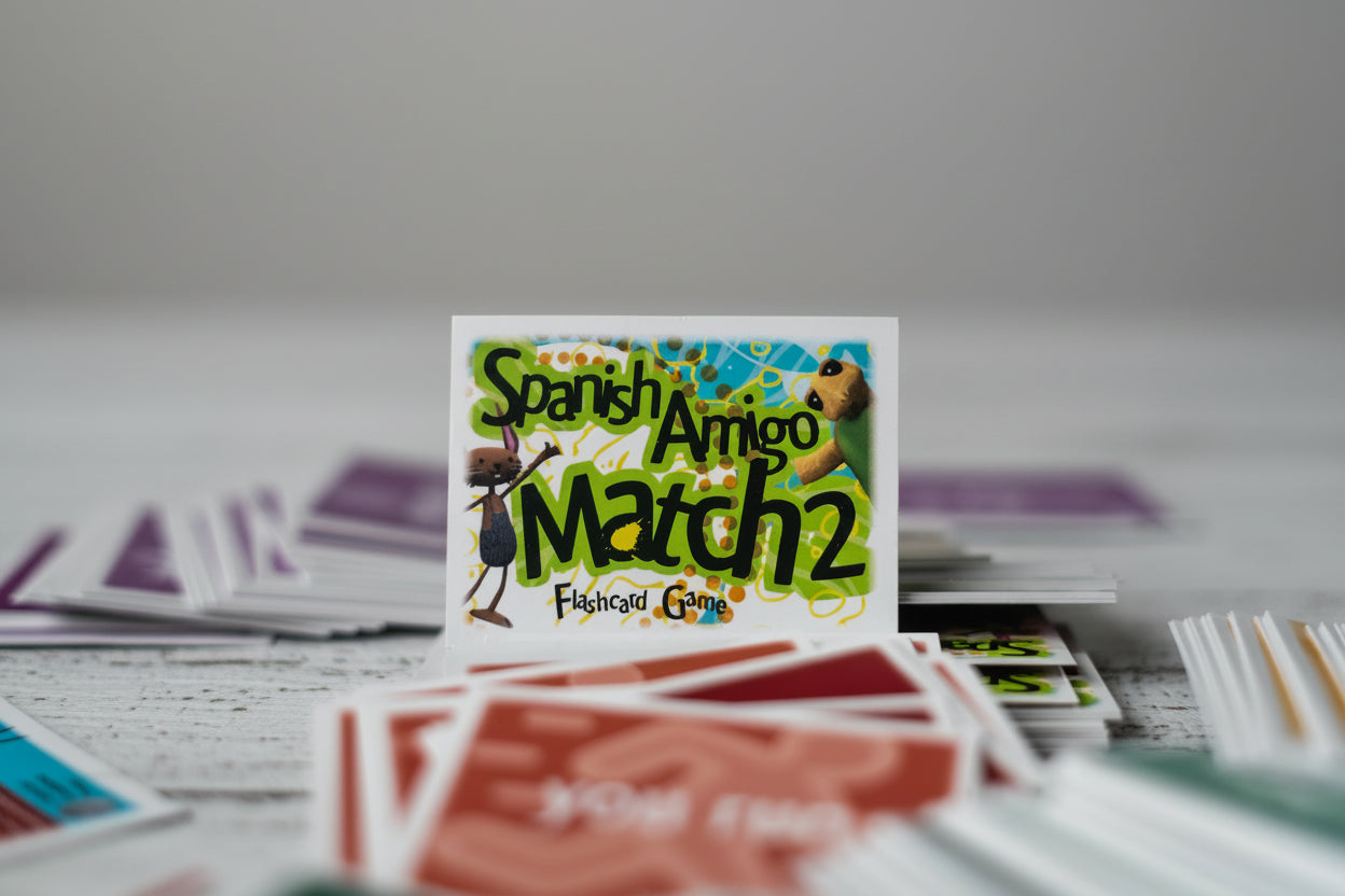 Spanish Amigo Match 2 Flashcard Game